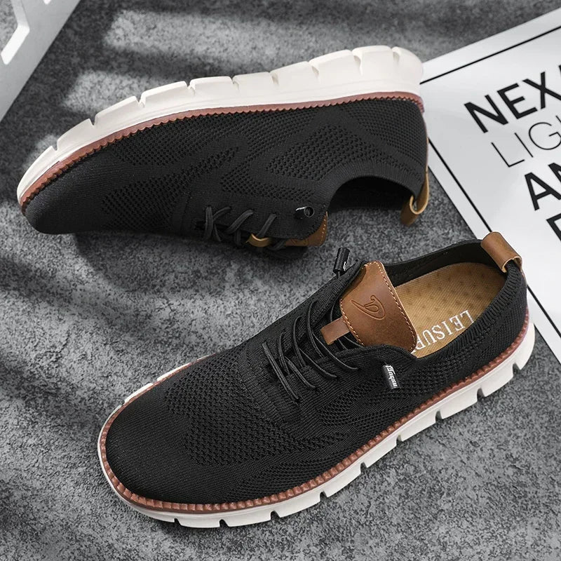 Lyon | Comfortable Shoes - Breathable Black Leather