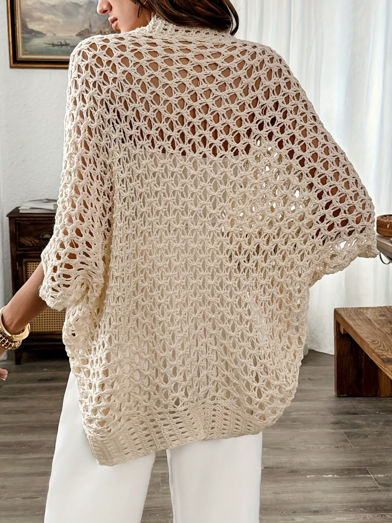 Violet | Women Open Drape Cardigan - Winter Knit Wool