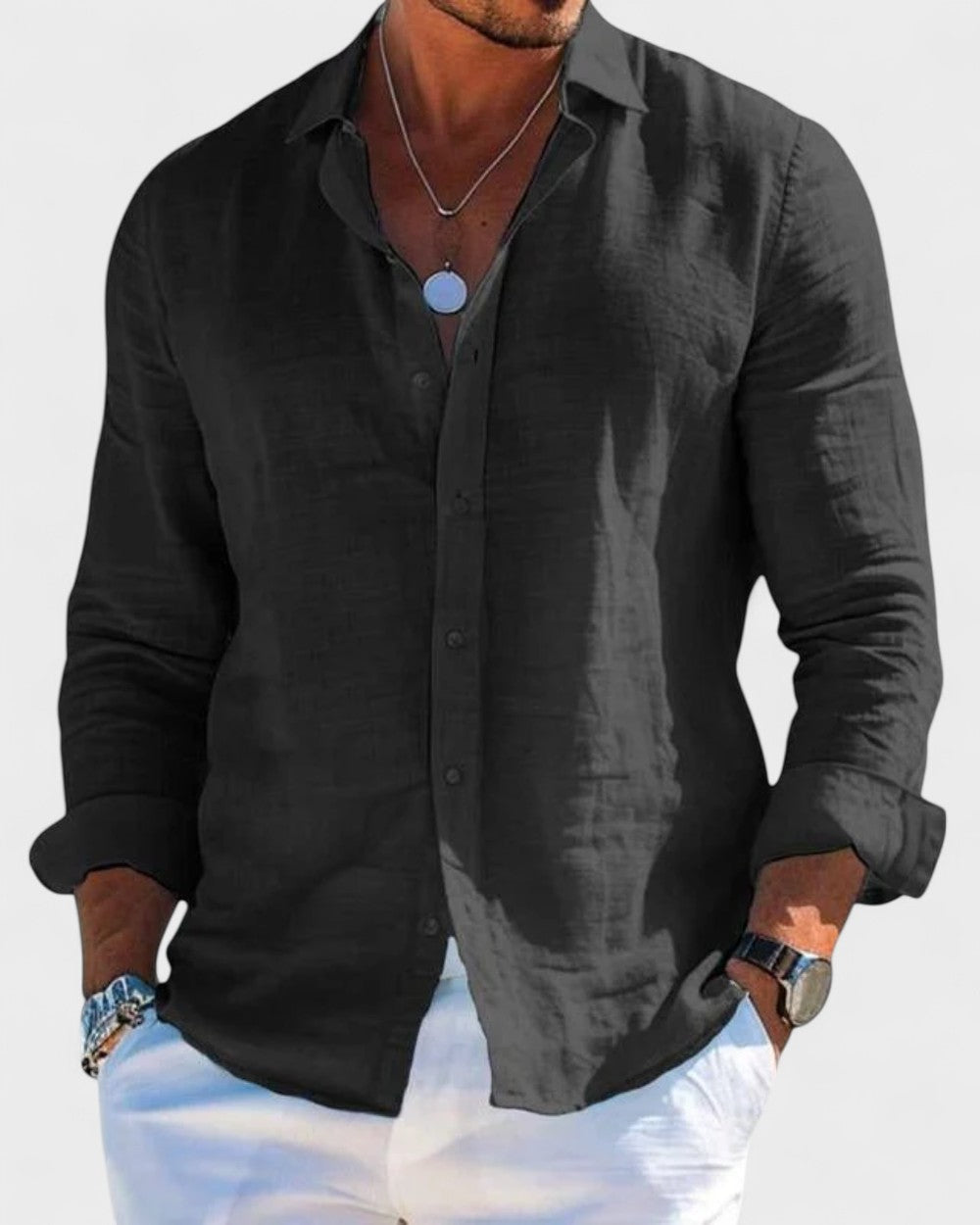 Morgan | Elegant Linen Shirt - Refined