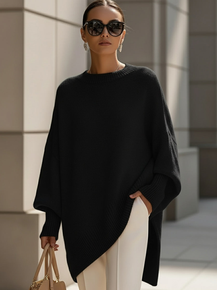 Mandy | Oversized Poncho - Elegant Knit