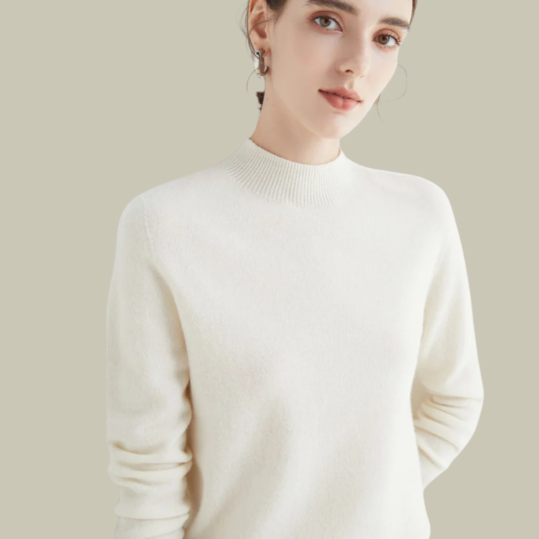 Paige | Women’s Classic Wool Blend Mock Neck Sweater