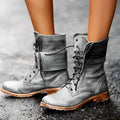 Beatrice | Vintage Lace-Up Boots - Leather