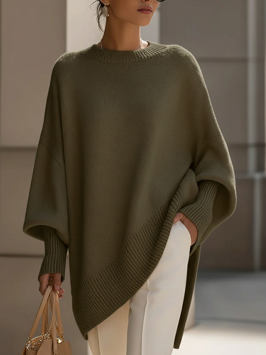 Mandy | Oversized Poncho - Elegant Knit