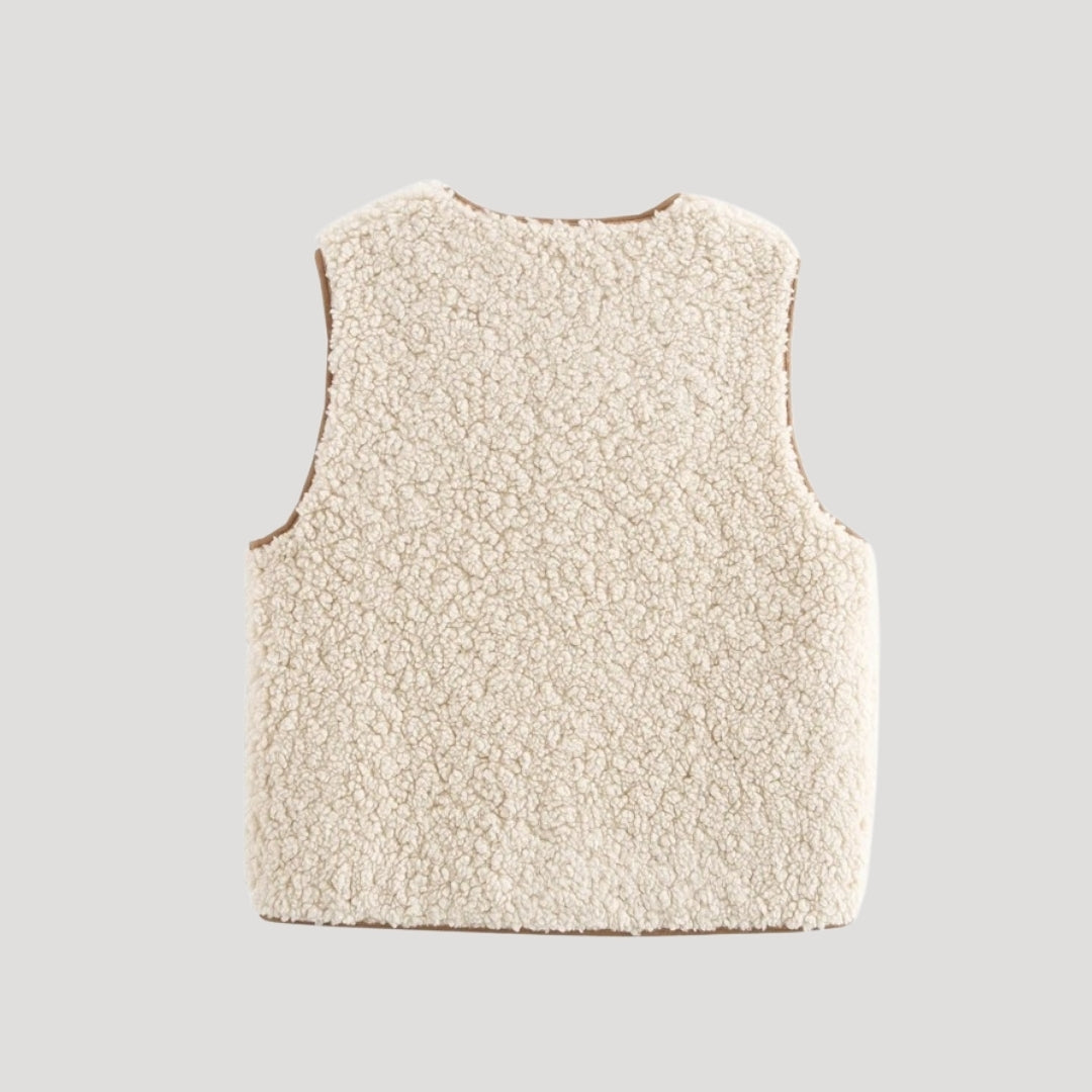 Alyssa | Women's Cozy Tie-Front Vest - Spring Green