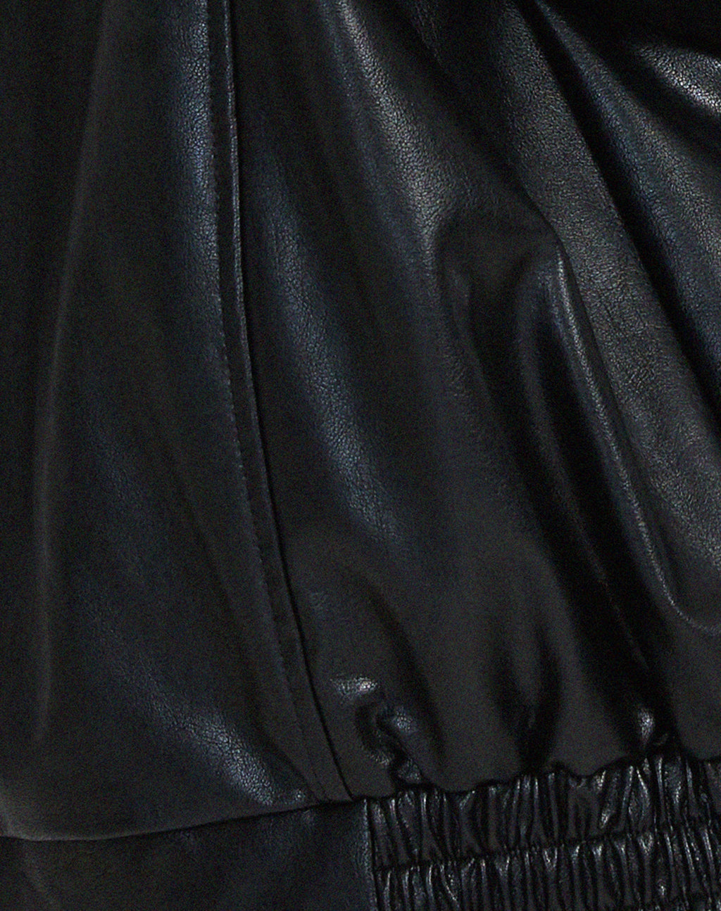 Sophia | Oversized Jacket - Black Faux Leather