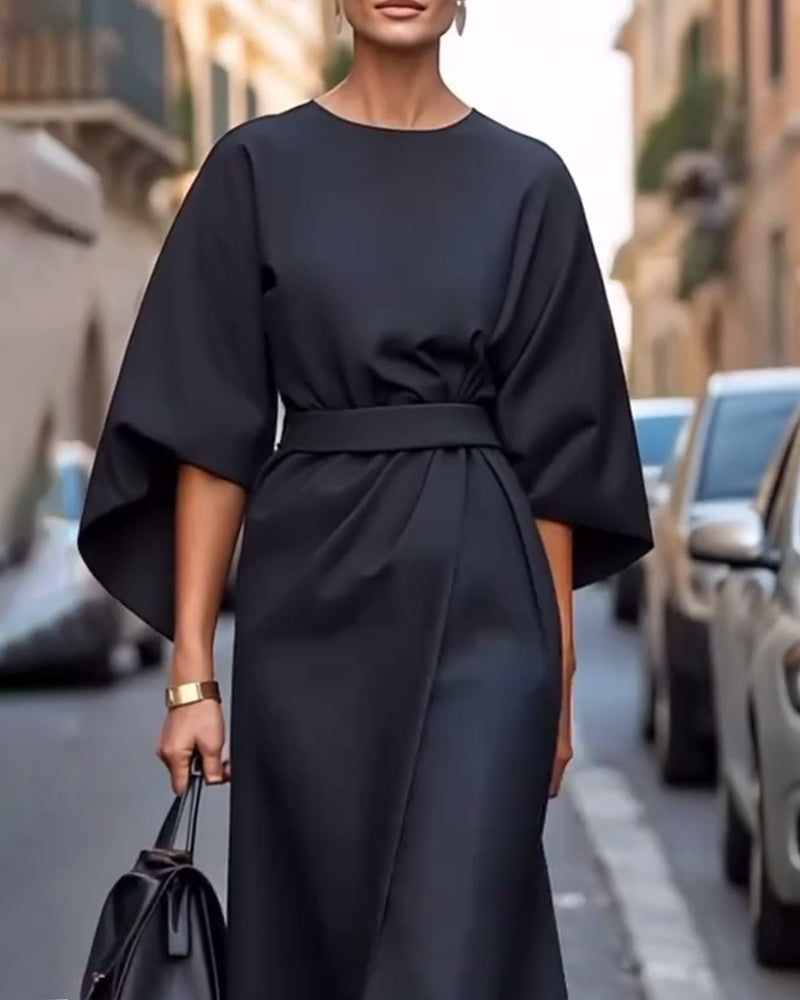 Isabella | Women's Summer Belted Wrap Midi Dress - Floral Print Cotton