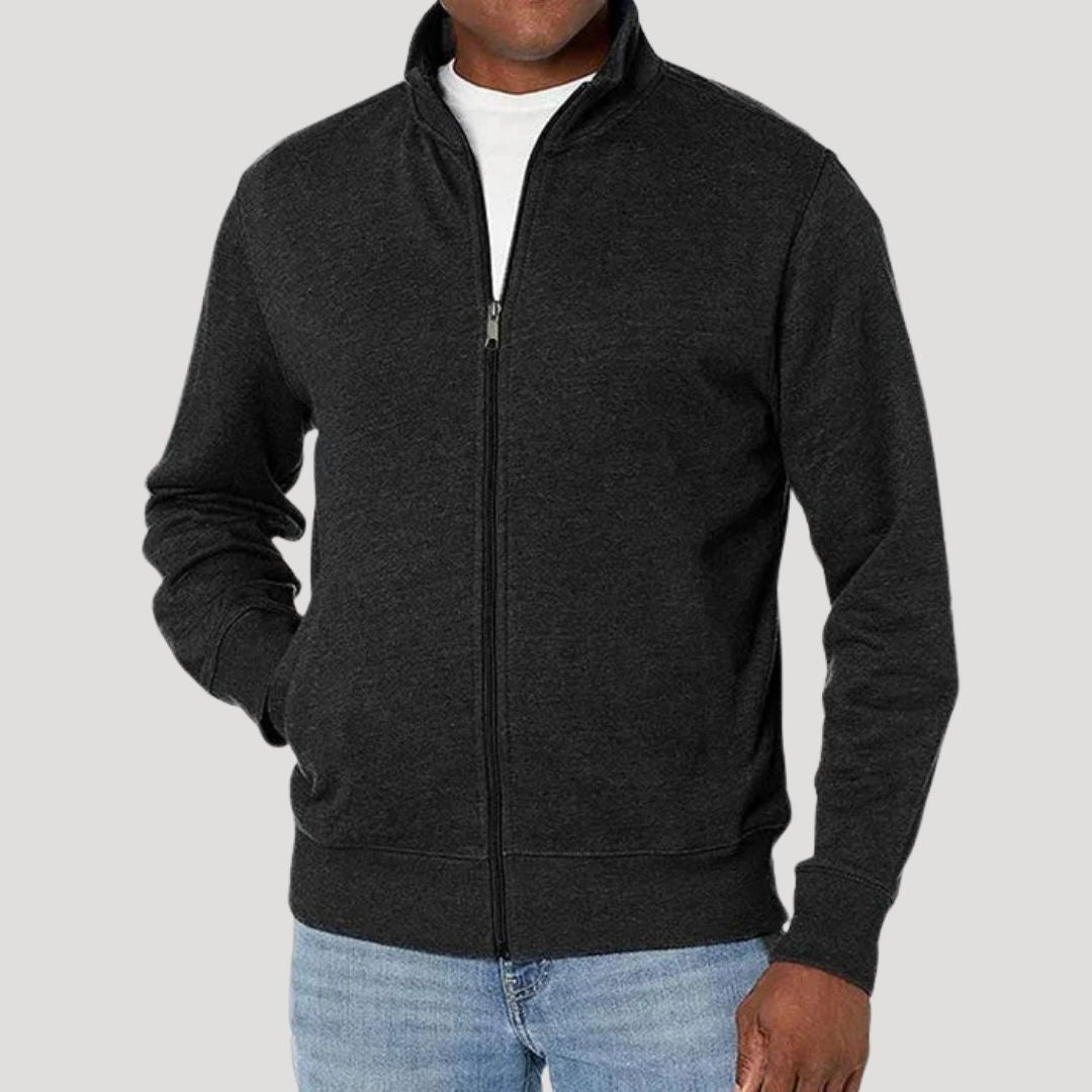 Brian | Casual Spring Zip Jacket - Green Cotton