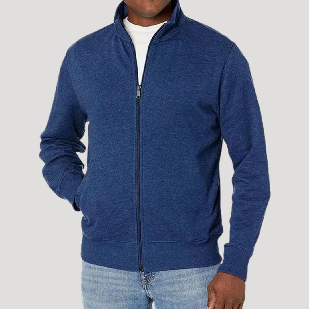 Brian | Casual Spring Zip Jacket - Green Cotton