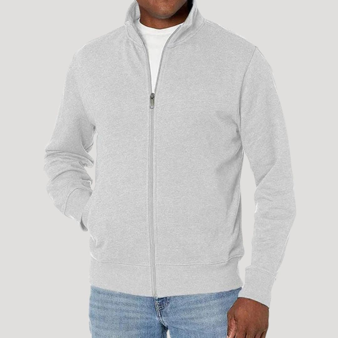Brian | Casual Spring Zip Jacket - Green Cotton
