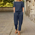 Alexi | Jumpsuit Set - Stylish Black Cotton
