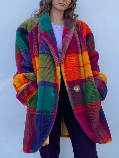Bianca | Oversized Winter Coat - Plaid Wool Blend