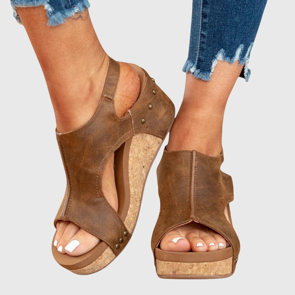Adela | Orthopedic Sandals - Black Leather