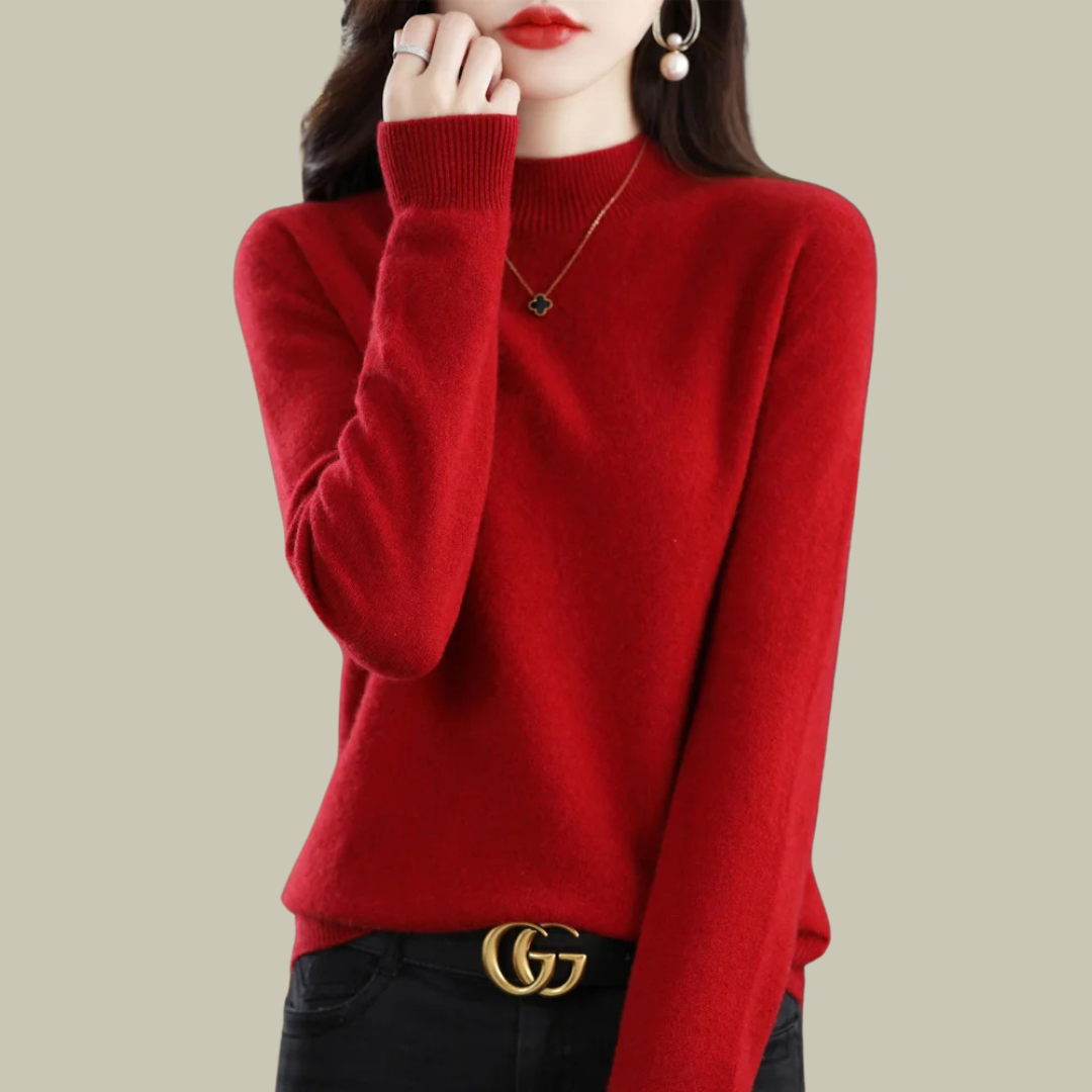 Paige | Women’s Classic Wool Blend Mock Neck Sweater