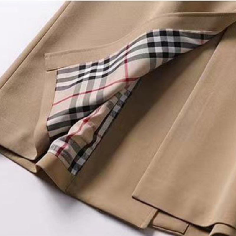 Amira | Classic Trench Coat with Belt - Winter - Beige