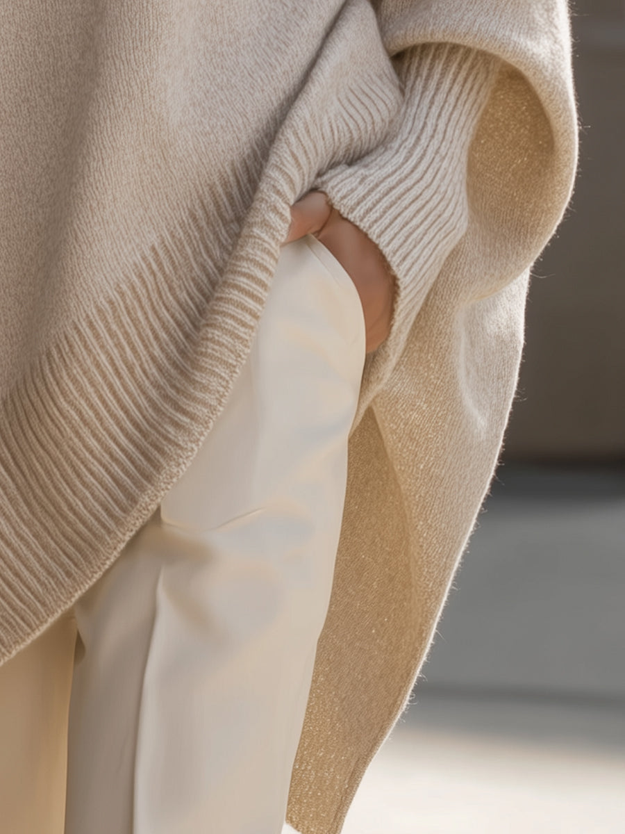 Mandy | Oversized Poncho - Elegant Knit
