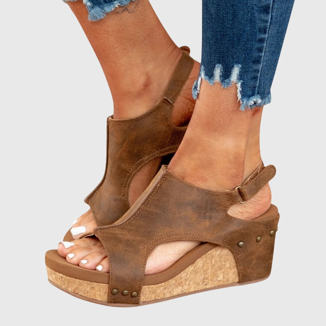 Adela | Orthopedic Sandals - Black Leather