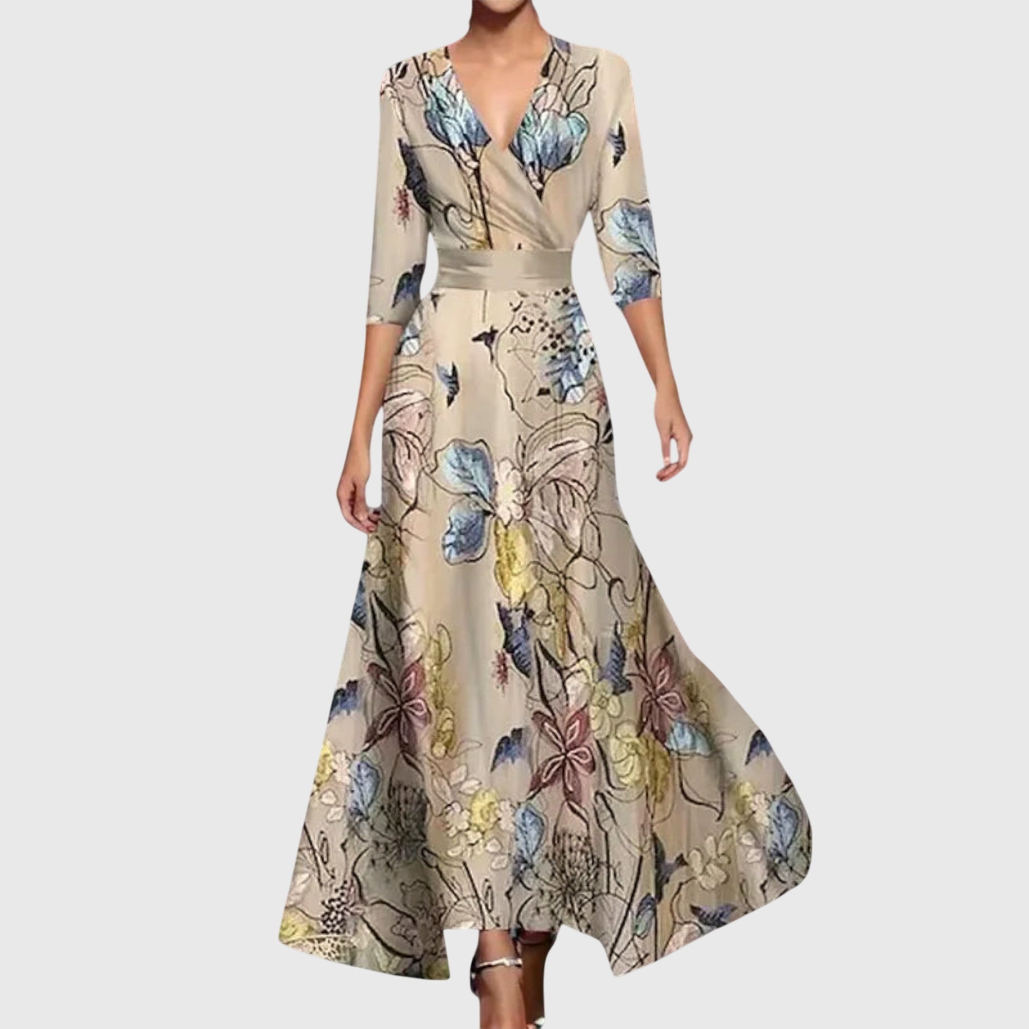 Leila | Elegant Dress - Black Silk