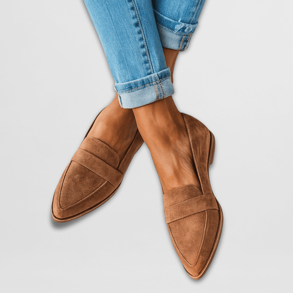 Helen | Suede Orthopedic Loafers - Soft Grey