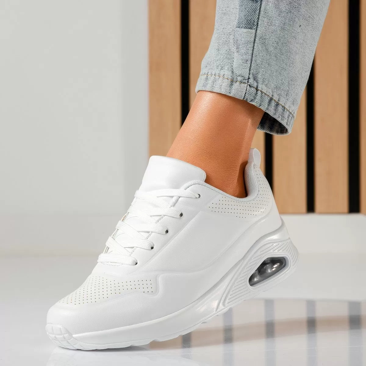 Elke | Breathable Autumn Air Cushion Sneakers - Black