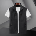 Herbert | Casual Sleeveless Vest with Front Zipper - Grey