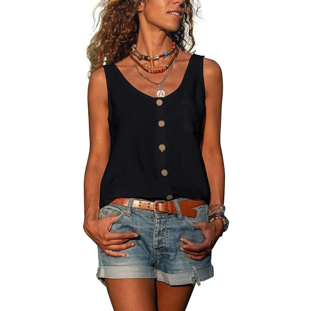Gisela | Casual Sleeveless Top - Loose Fit