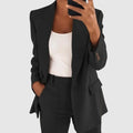 Florence | Blazer and Pants Set - Black Wool Blend