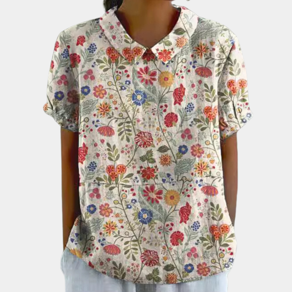 Harper | Blouse Peter Pan Collar - White