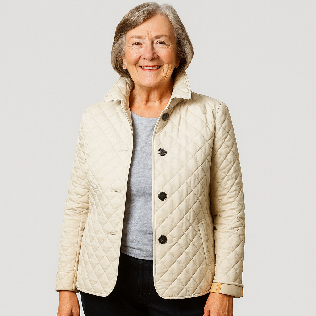 Verity | Casual Quilted Jacket - Black Cotton