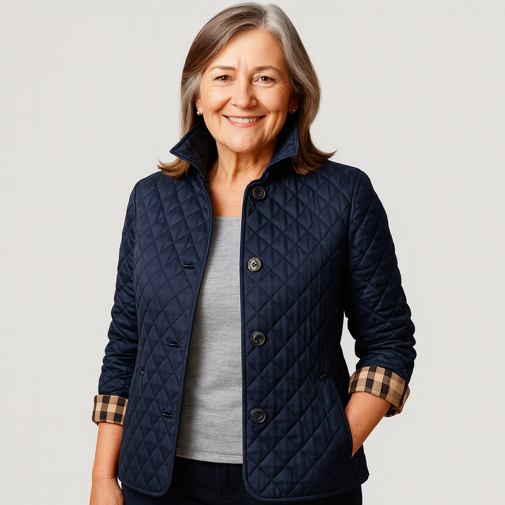 Verity | Casual Quilted Jacket - Black Cotton
