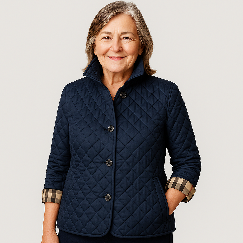 Verity | Casual Quilted Jacket - Black Cotton