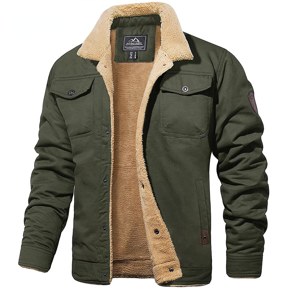 Oliver | Men's Sherpa-Lined Winter Jacket - Warm Black