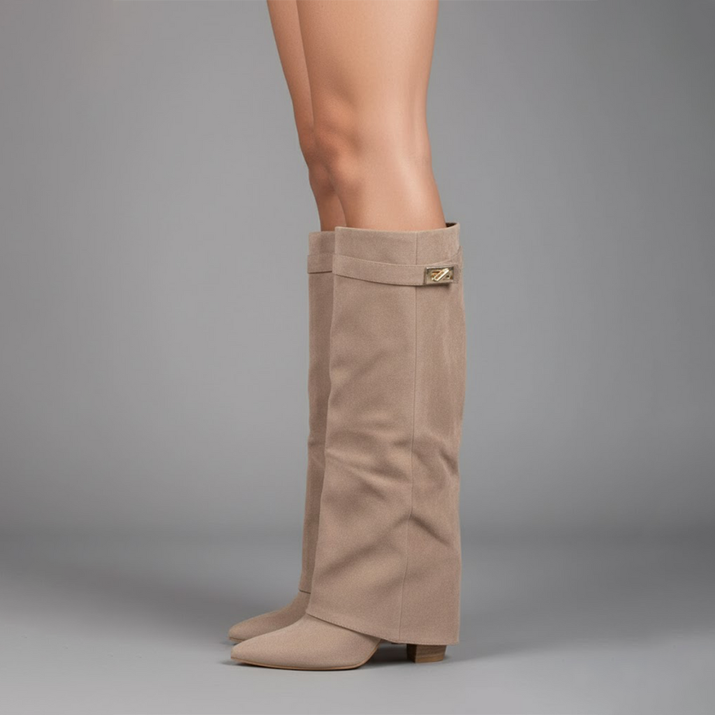 Stefanie | Overknee Boots Leather with Buckle