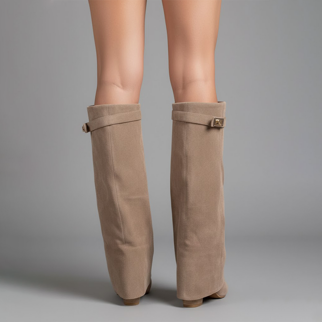 Stefanie | Overknee Boots Leather with Buckle