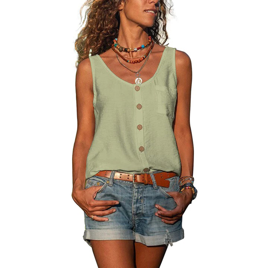 Gisela | Casual Sleeveless Top - Loose Fit