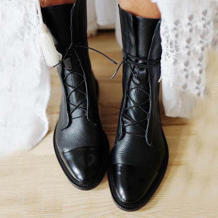 Danielle | Women’s Lace-Up Leather Ankle Boots