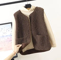 Sarah | Sleeveless Outerwear Vest - Relaxed Fit Cotton Blend
