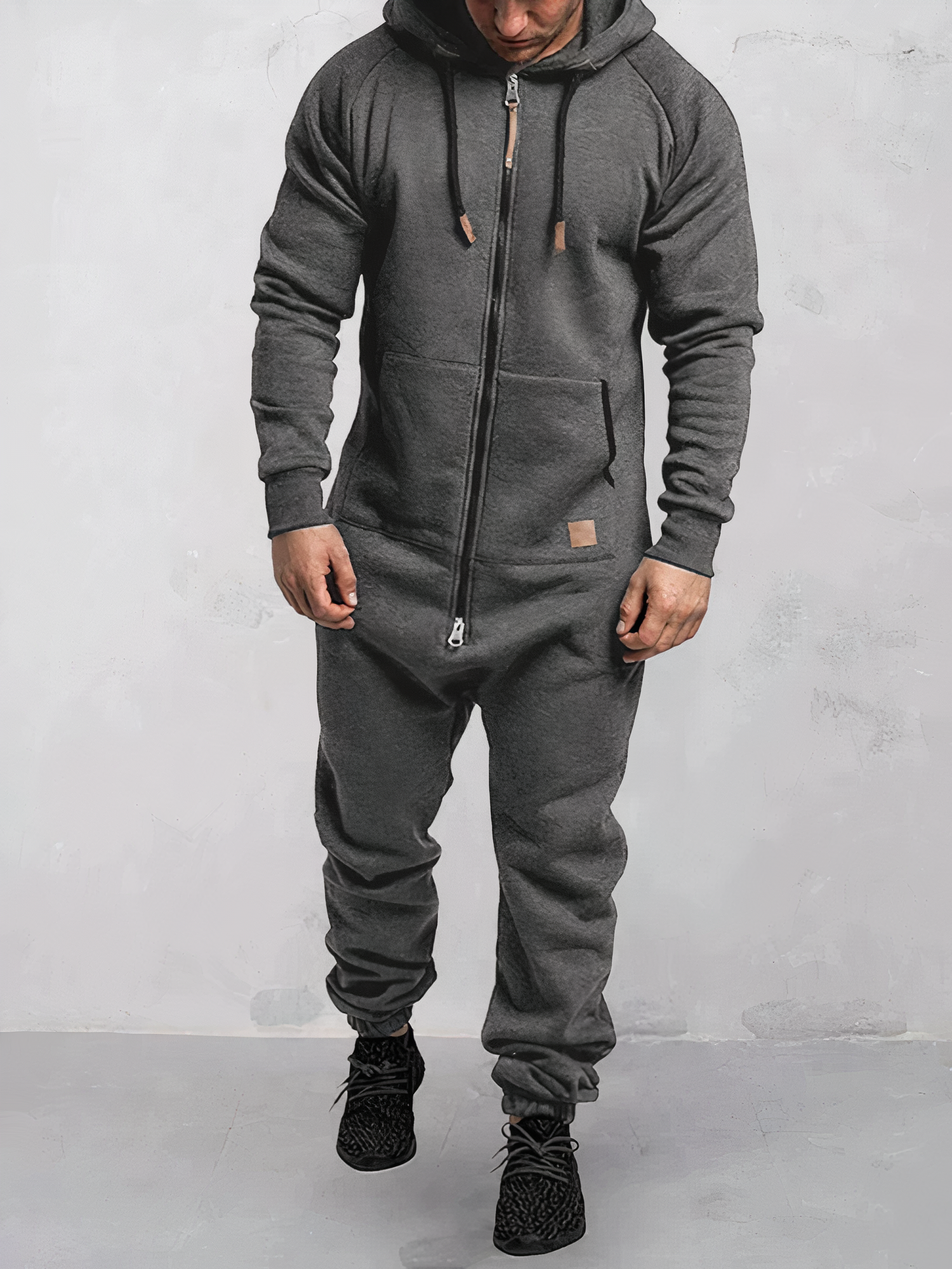 Jürgen | Hooded Jumpsuit - Winter - Dark Grey