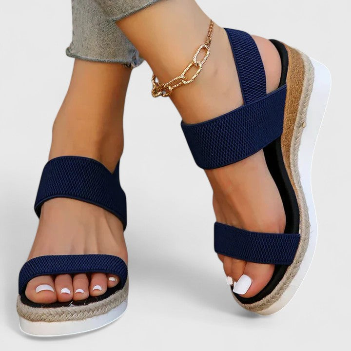 Merill | Orthopedic Sandals - Black Leather