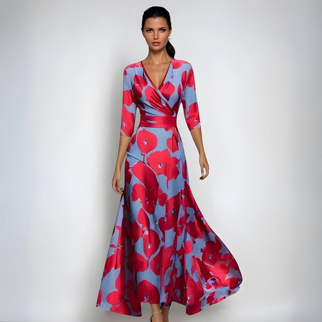 Hailey | Women’s Flowing Floral Wrap Maxi Dress