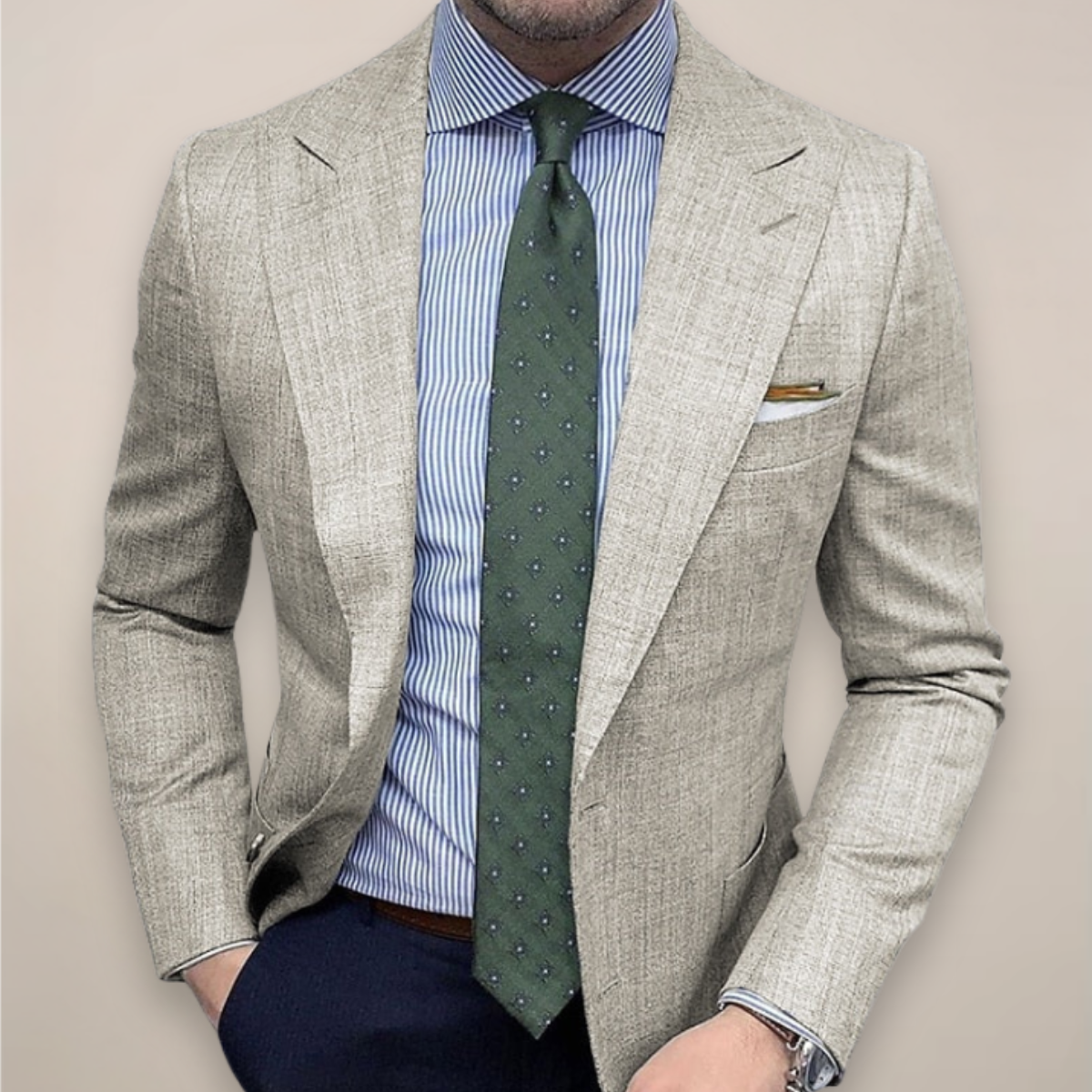 Harold | Tailored Blazer Jacket - Textured Spring Fabric