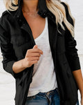 Thilde | Casual Utility Jacket - Olive Green Cotton