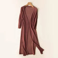 Danielle | Women's Casual Relaxed Fit Cardigan - Grey Knit