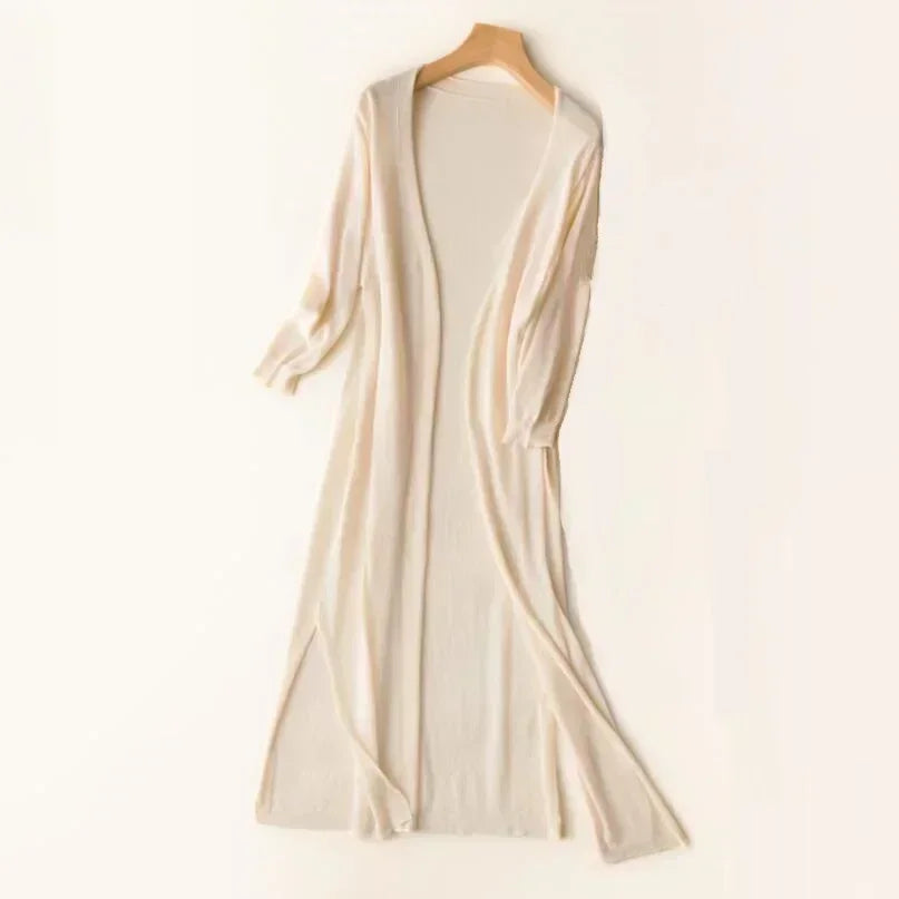 Danielle | Women's Casual Relaxed Fit Cardigan - Grey Knit
