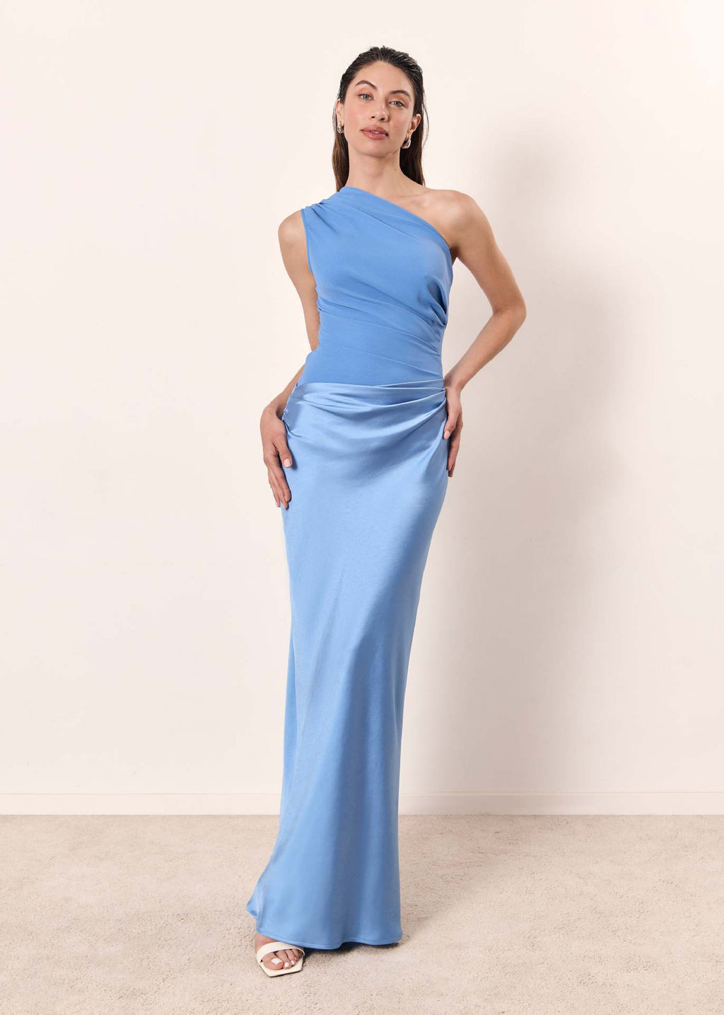 Nikkie | Maxi Dress - Elegant Silk Blend in Navy