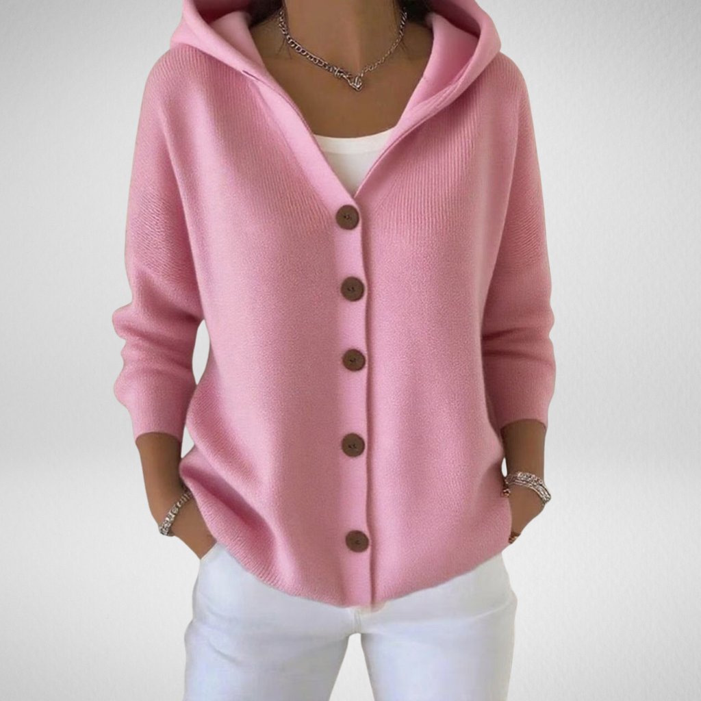 Zoey | Elegant Cardigan - Cashmere Blend - Light Grey