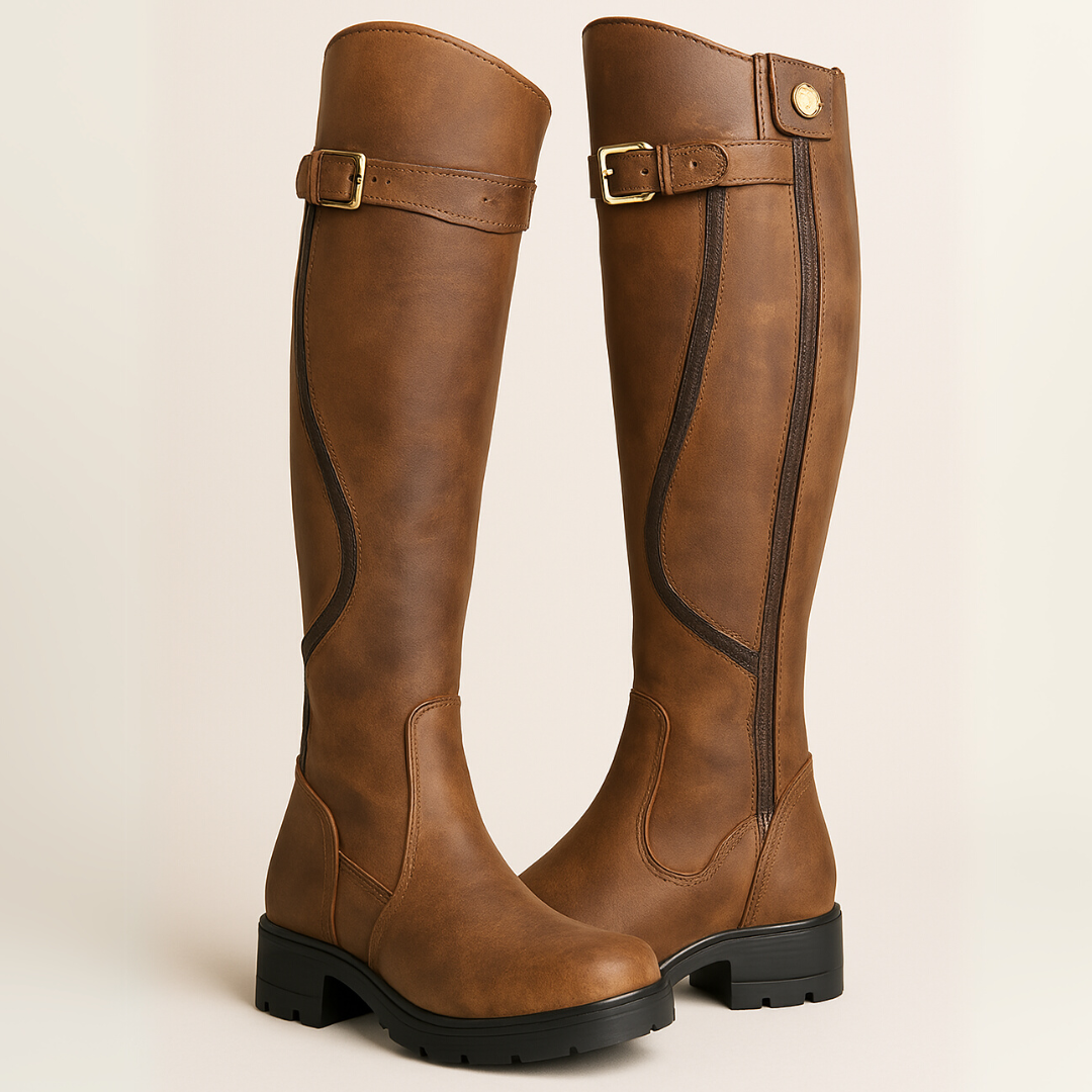Charlotte | Waterproof Boots - Black Leather