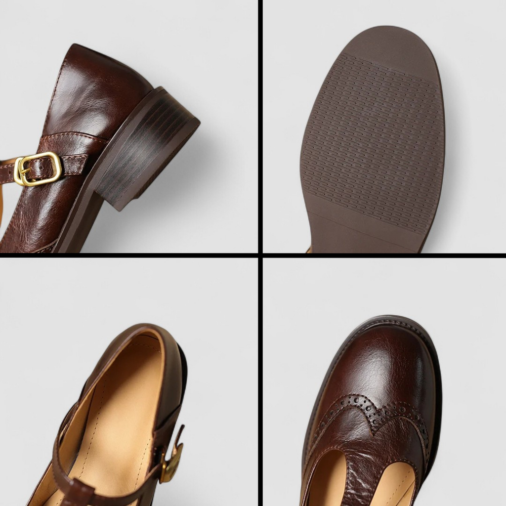Olivia | Orthopedic Mary Jane Shoes - Black Leather