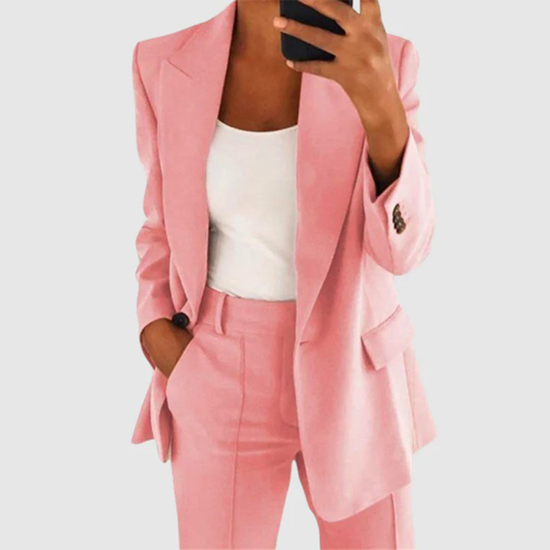 Florence | Blazer and Pants Set - Black Wool Blend