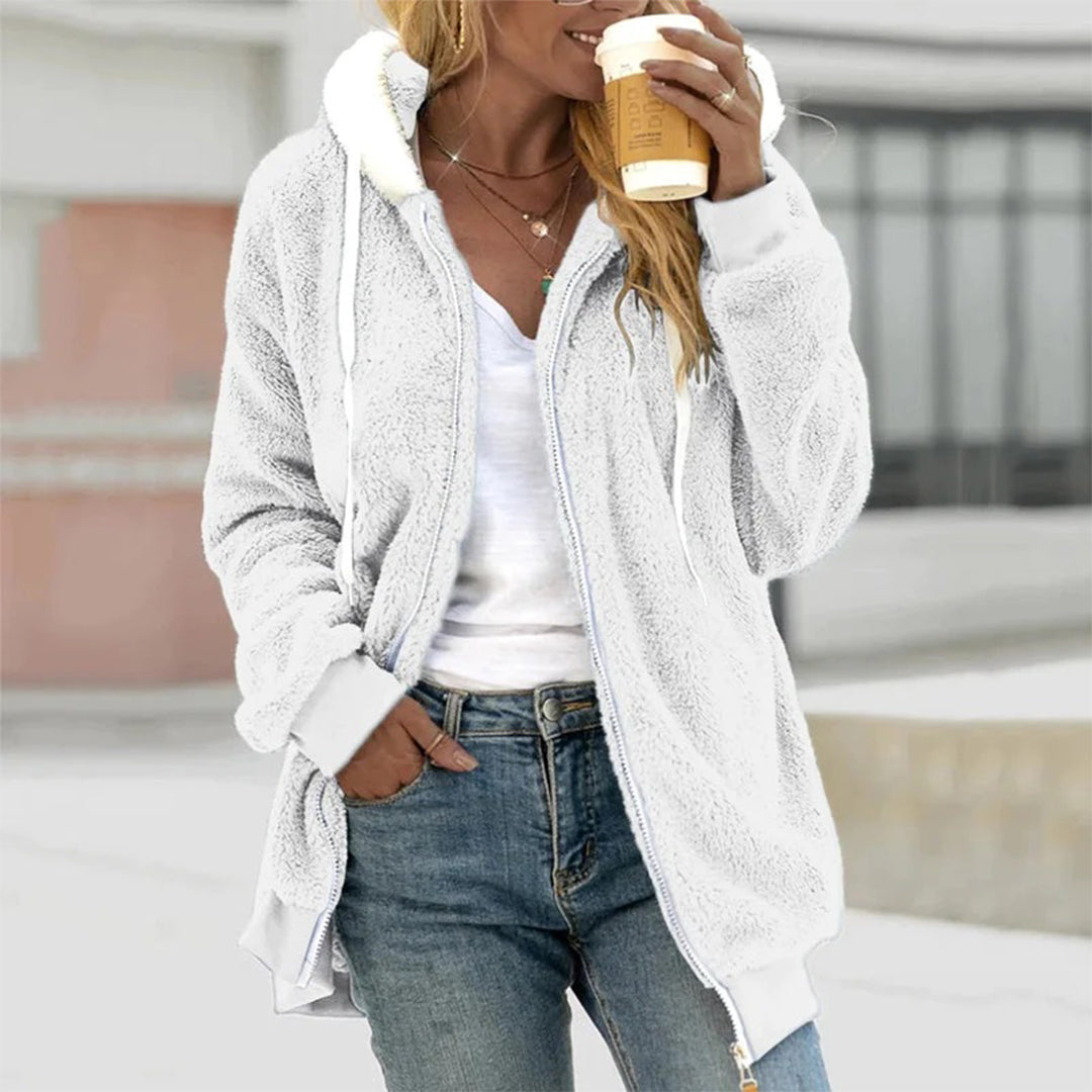 Emma | Fleece Hoodie Jacket - Autumn