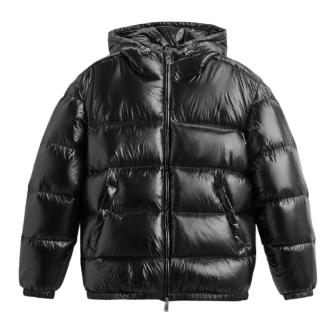 Elias | Modern Puffer Coat - Shiny Black